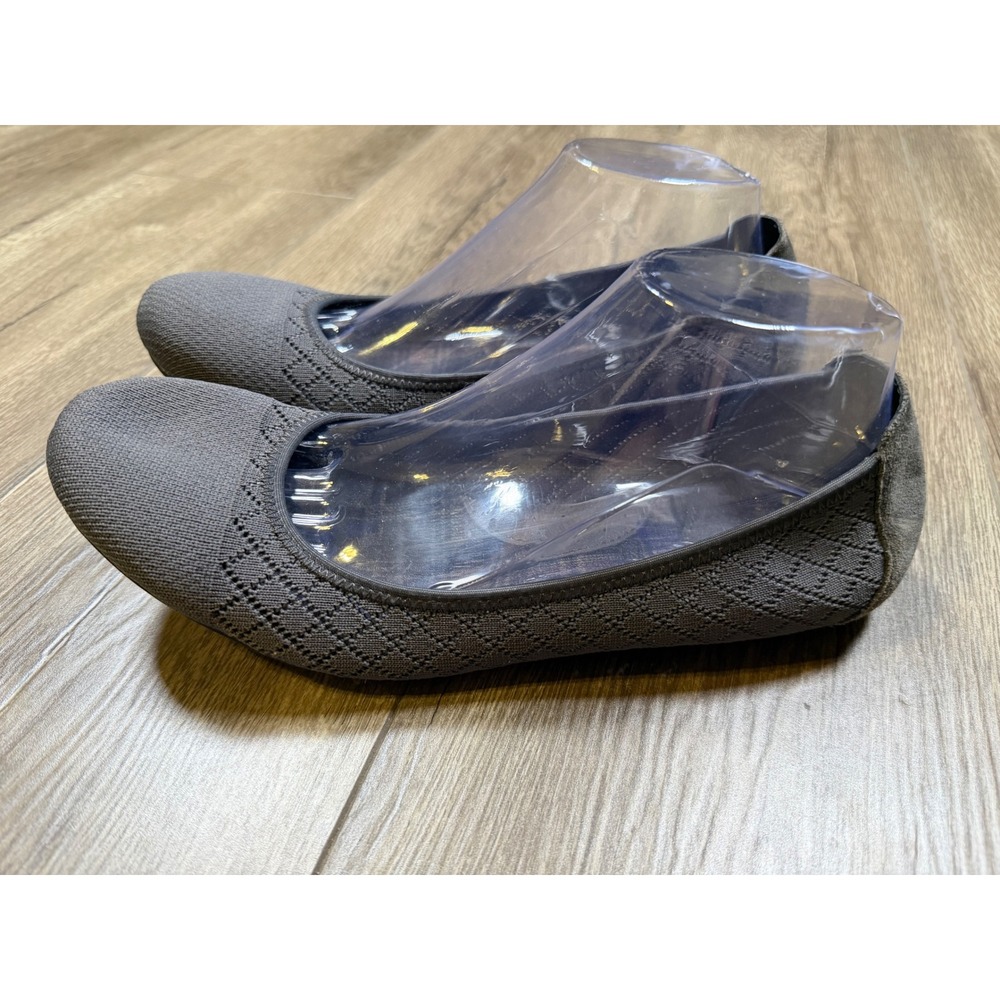Born Coen Grey Knit Ballet Flats F49322 Womens Size 11M